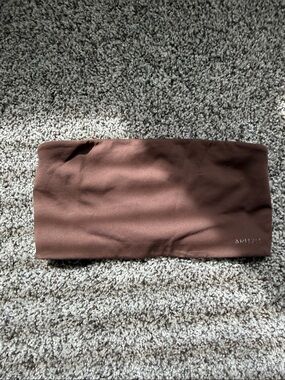 Aritzia Chocolate Brown Strapless Bandeau Top
